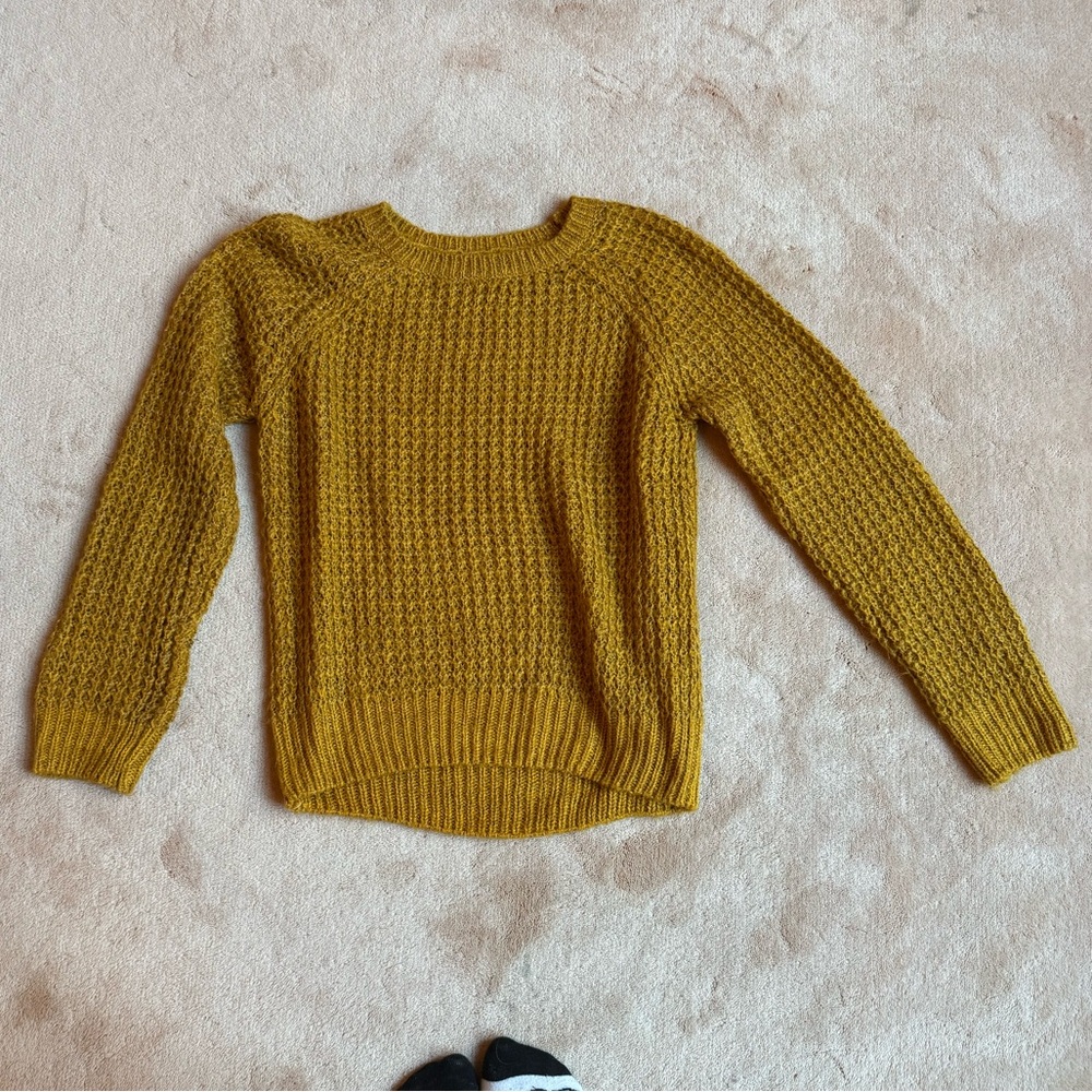 Forever 21 Mustard Crew Neck Sweater